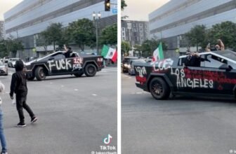 Anti-ICE Cybertruck Makes Wild Look at L.A. Protests