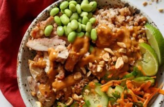 Spicy Peanut Rooster Bowls (Excessive Protein)